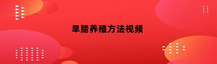 旱腊养殖方法视频