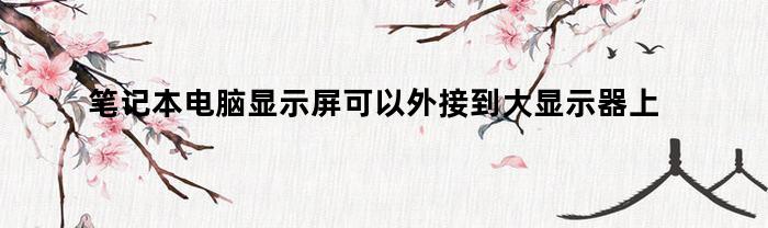 笔记本电脑显示屏可以外接到大显示器上吗