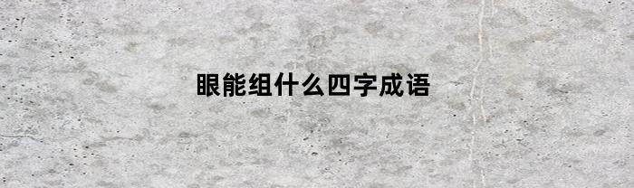 四字成语：目不暇给