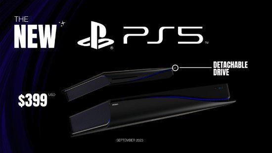 玩家自制新款PS5概念图 主机和光驱彻底分离