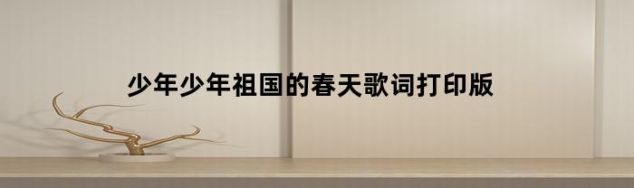 少年少年祖国的春天歌词打印版