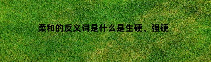 柔和的反义词是什么是生硬、强硬