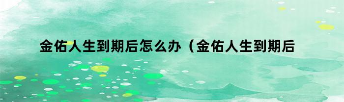 金佑人生到期后全额返还政策详解