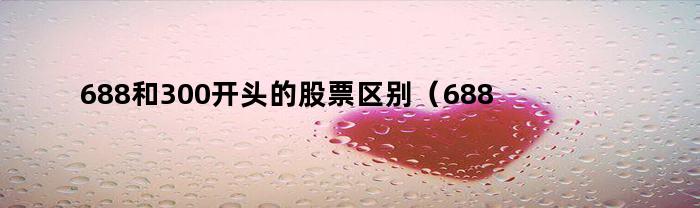 688和300开头的股票区别（688和300开头的股票是什么板块的）