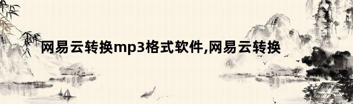 网易云转换mp3格式软件,网易云转换mp3格式手机能用吗（网易云转换成mp3格式软件）