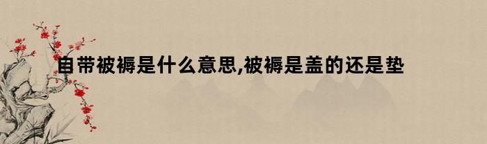 自带被褥是什么意思,被褥是盖的还是垫的（自带被褥是什么意思,被褥是盖的还是垫的好）