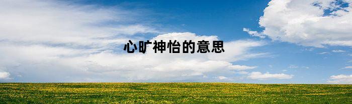 心旷神怡的意思