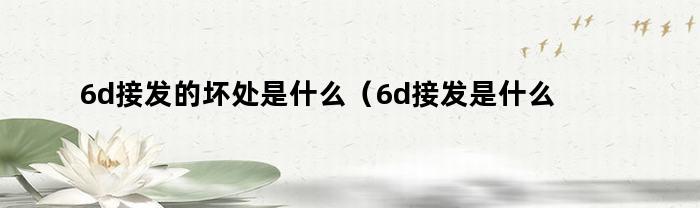 6d接发的坏处是什么（6d接发是什么意思）