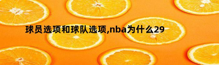 球员选项和球队选项,nba为什么29号没人敢穿球衣了（nba为什么29号没人敢穿是哪个）