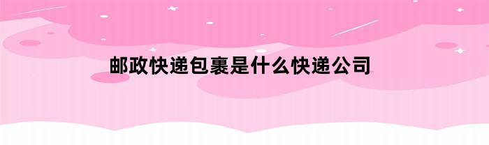 邮政快递包裹是什么快递公司
