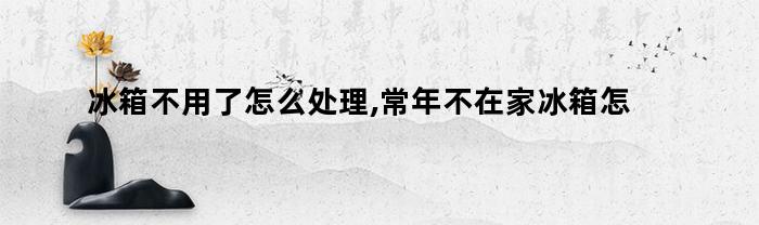 冰箱不用了怎么处理,常年不在家冰箱怎么办视频（冰箱不用了怎么处理,常年不在家冰箱怎么办视频教程）