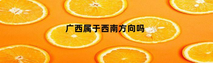 广西属于西南方向吗