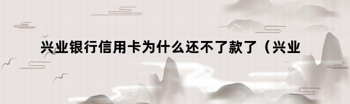 兴业银行信用卡还款问题解析：为什么还不了款？