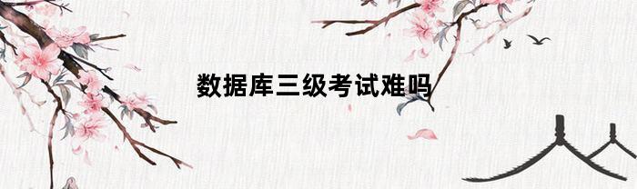 数据库三级考试难吗
