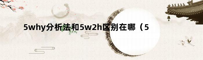 5why分析法和5w2h区别在哪（5w2h分析法分别是什么意思）