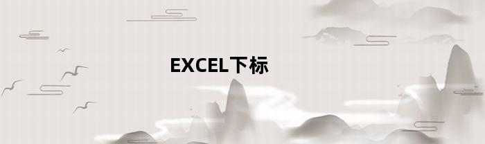 EXCEL下标
