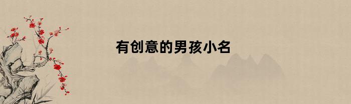 有创意的男孩小名