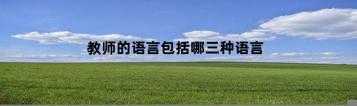 教师的语言包括哪三种语言