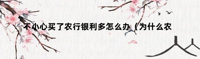 农行银利多购买失败的原因及解决办法