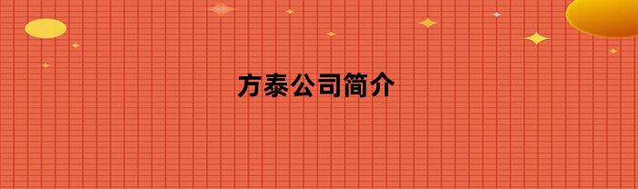 方泰公司简介