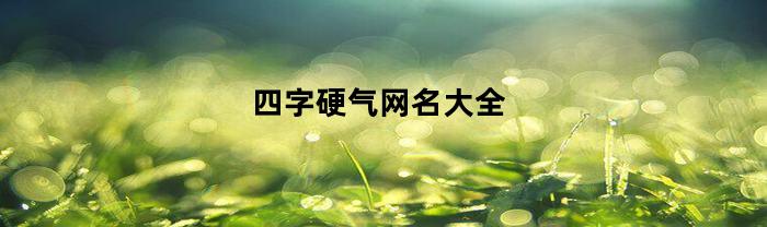 四字硬气网名大全