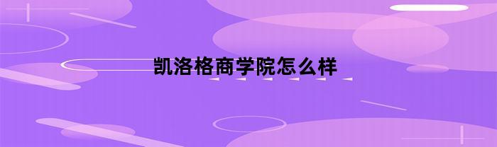凯洛格商学院怎么样