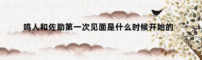 鸣人和佐助第一次见面是什么时候开始的