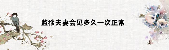 监狱夫妻会见多久一次正常