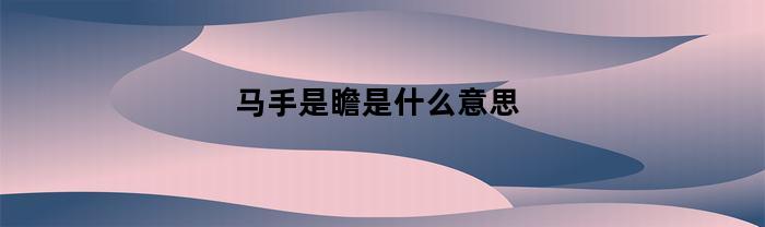 马手是瞻是什么意思