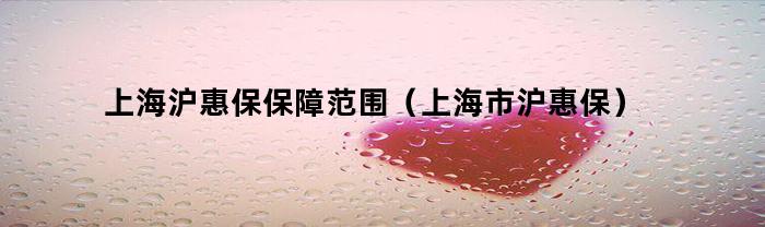 上海沪惠保保障范围（上海市沪惠保）