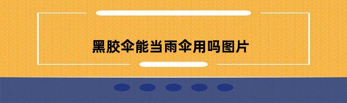 黑胶伞能当雨伞用吗图片