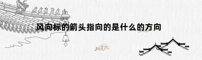 风向标的箭头指向的是什么的方向