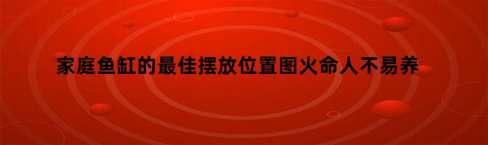 家庭鱼缸的最佳摆放位置图火命人不易养鱼