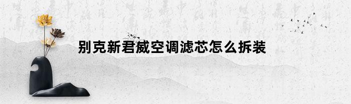 别克新君威空调滤芯怎么拆装