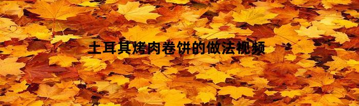 土耳其烤肉卷饼的做法视频