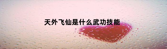 天外飞仙是什么武功技能