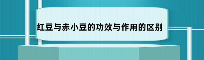 红豆与赤小豆的功效与作用的区别