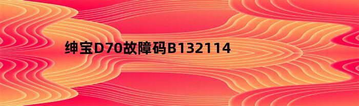 绅宝D70故障码B132114