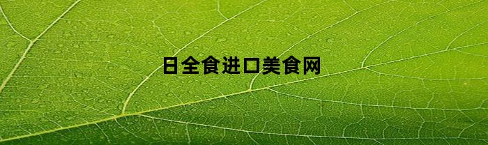 日全食进口美食网