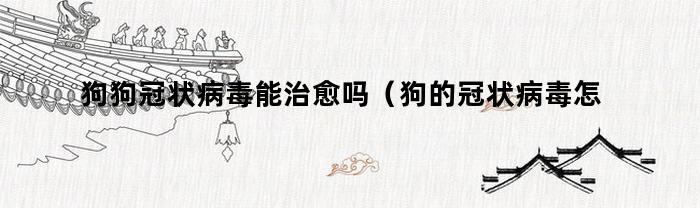 狗狗冠状病毒能治愈吗(狗的冠状病毒怎么治疗)