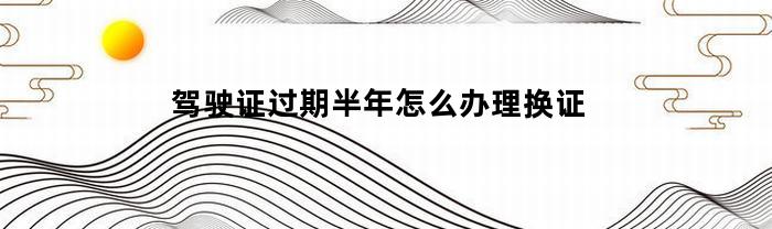 驾驶证过期半年，如何办理换证手续？