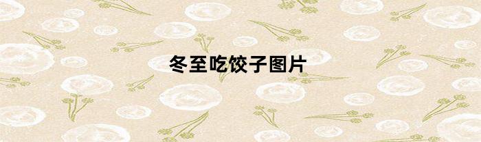 冬至吃饺子图片