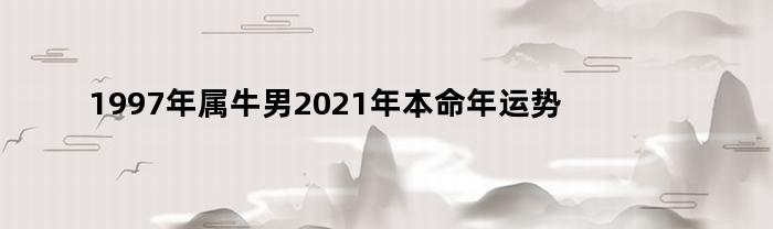 1997年属牛男2021年本命年运势