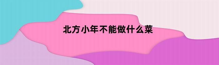 北方小年不能做什么菜