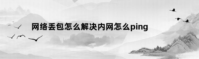 网络丢包怎么解决内网怎么ping