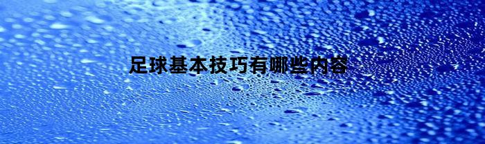 足球基本技巧有哪些内容