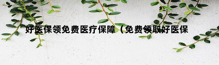 好医保领免费医疗保障（免费领取好医保）