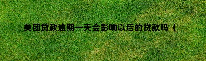 美团贷款逾期一天会影响以后的贷款吗（美团贷款逾期一天会影响以后的贷款吗知乎）