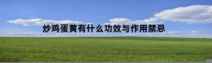 炒鸡蛋黄有什么功效与作用禁忌