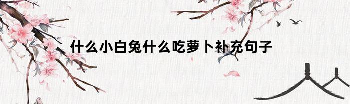 什么小白兔什么吃萝卜补充句子